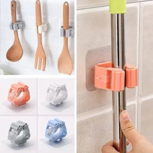 1 Pc Mop and Broom Self Adhesive Holder Wall Mount Magic Hanger