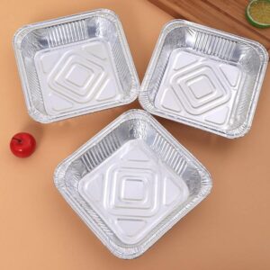Square Aluminum Foil Food Container  10pcs