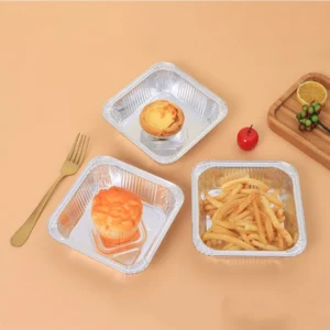 Square Aluminum Foil Food Container  10pcs