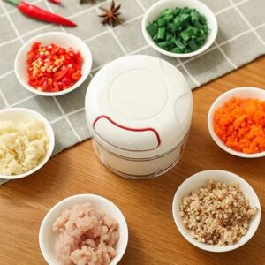 Mini Chopper Powerful Meat Grinder Hand-power Food Chopper Mincer