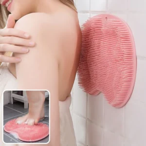 Wall Stick Suction Silicone Bathroom Scrubber