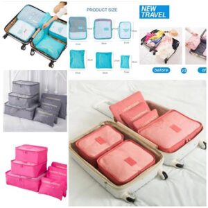 6pcs set travel storage bag portable luggage