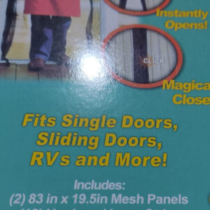 Magic Mesh Deluxe- Hands Free Magnetic Screen Door, Mesh Curtain Keeps Bugs Out