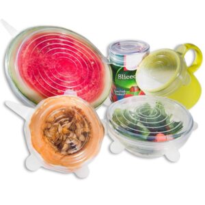 6Pcs Kitchen Reusable Silicone Seal Lid
