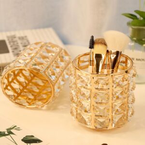 Crystal makeup brush holder or pen holder