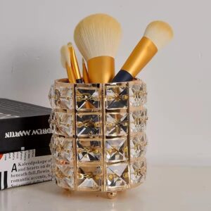 Crystal makeup brush holder or pen holder