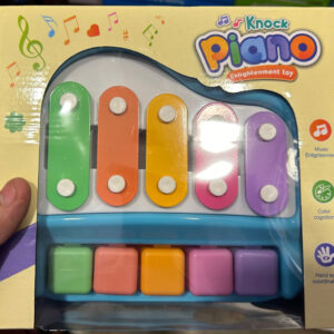 2 in 1 Xialophone and Piano with 2 drum sticks multi color Musical Instrument