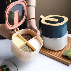 Spice kit, partition kitchen seasoning box 4 In 1