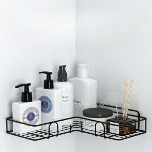 Kitchen Bathroom Corner Metal Rack with hock