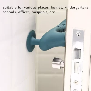 Silicone Room Door Handle Stop Guard Protective Door knob Cover (Random color)