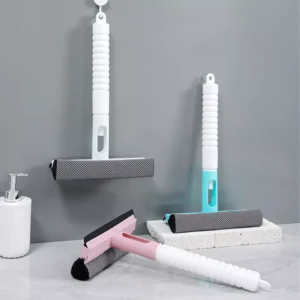 3 in 1 Spray, Sponge and Wipe Multifunctional Glass Cleaning Brush